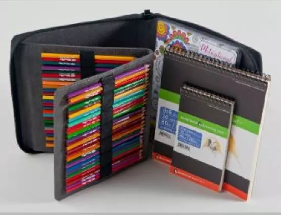 Global Art Quality Artists Coloring/Sketch Book Travel Cases 60 and 80 Capacity 2