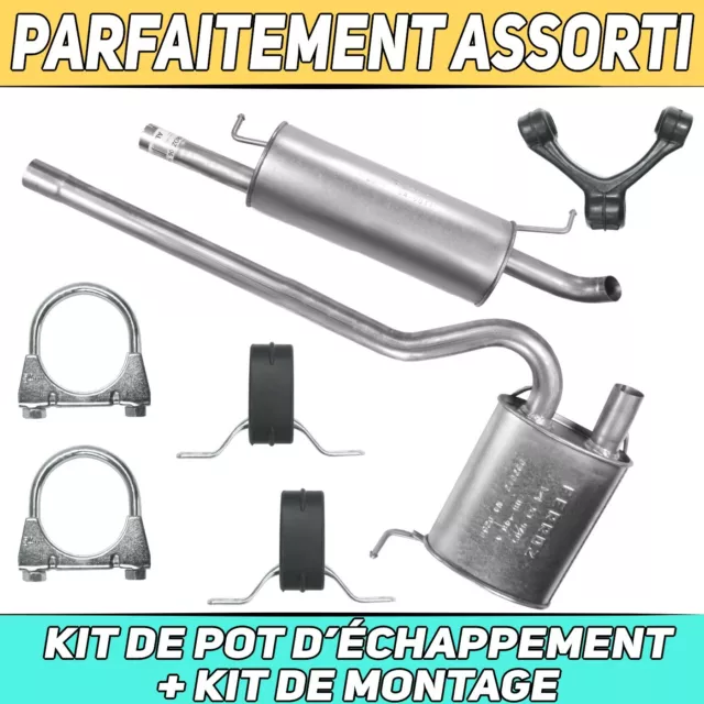 Kit de pot d’échappement Silencieux pour VW Passat B5 1.6i Berline Break Variant