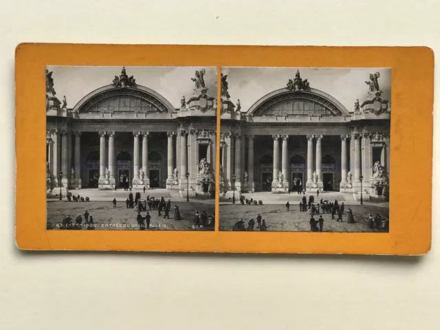 Grand Palais Exposition universelle Paris 1900 Photo Stereo Vintage Argentique 