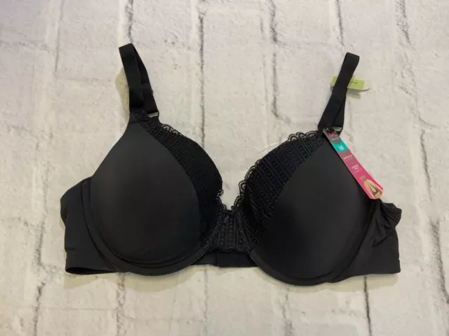 Maidenform Comfort Devotion Convertible Underwire Bra, Womens 40B Black MSRP $48