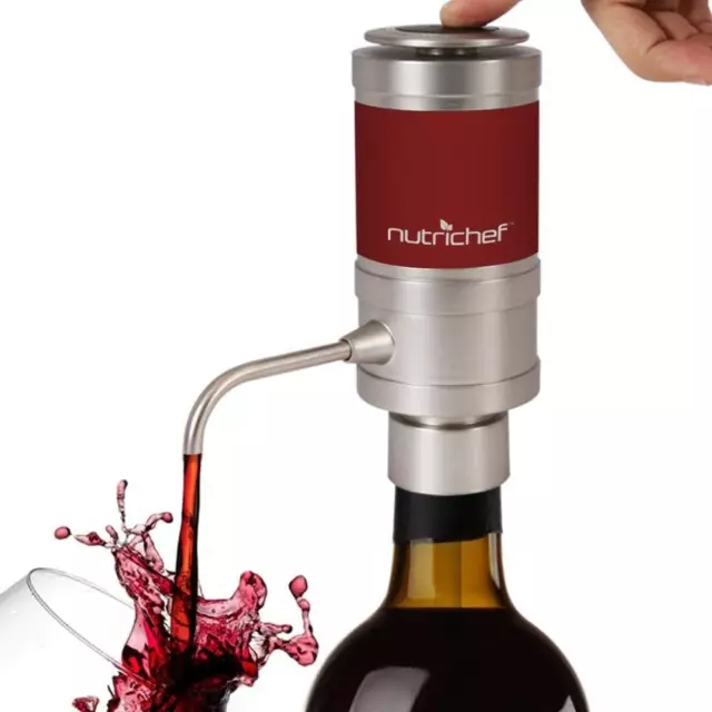 Wine Dispenser, Automatic Electric Wine Aerator Pourer W/Metal Decanter Spout Re