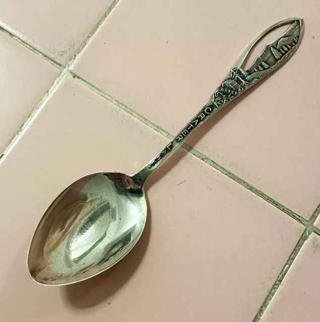 1949 Antique Sterling Silver Souvenir Spoon Crater Lake Oregon Charles Robbins