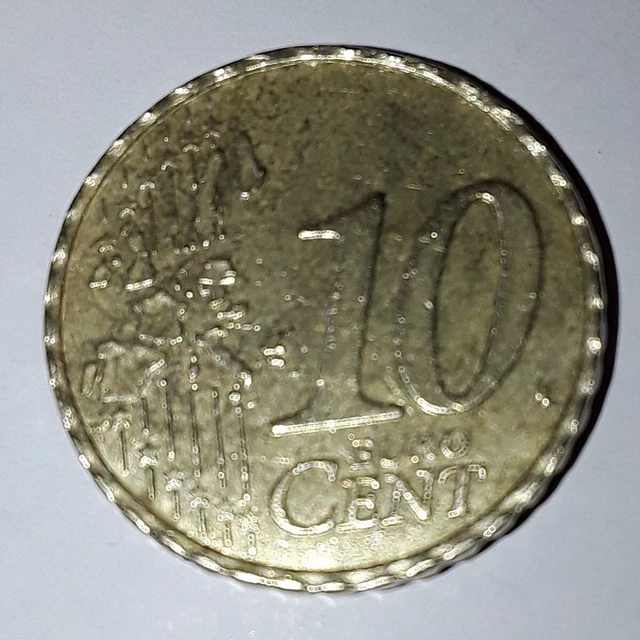 Pièce 10 Centesimi Di Euro 2002 Allemagne Avec Erreurs De Frappe - Rare