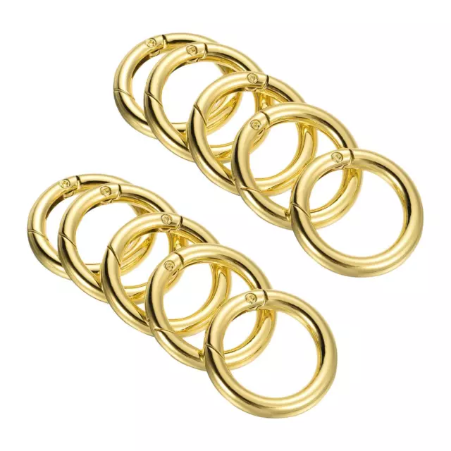 36x25x5.5mm Molla Cancello Giunto Toroidale,10pz Rotondo Scatto Clip,Oro