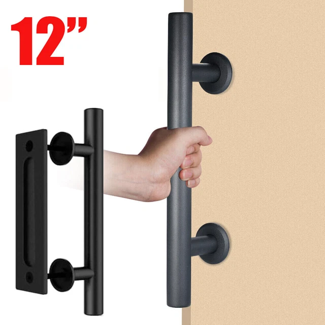12" inch Antique Sliding Barn Door Handle Pull Flush Hardware Hardware Pull Kit