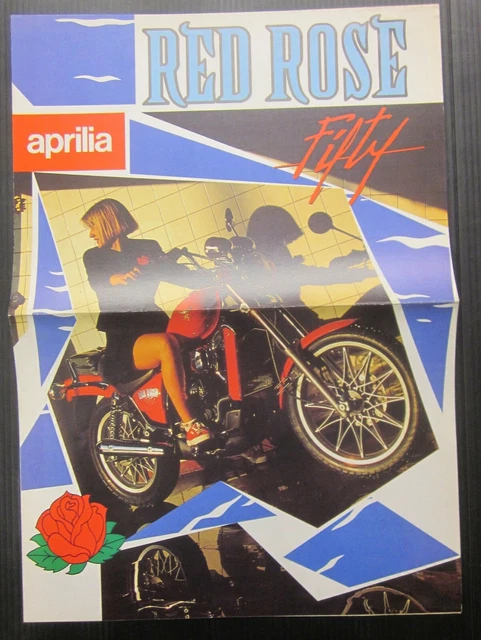 Aprilia Red Rose 50 brochure originale italiano catalogo depliant prospetto