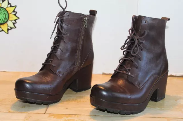 KORK-EASE Women Cona Brown Boots Full-Grain Leather, K41723 US Size 7.5 M