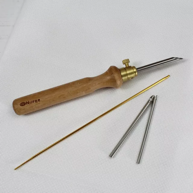 Lavor Punch Needle Embroidery Tool Set 3 Sizes 2mm 2.5mm 3mm with Long  Threader