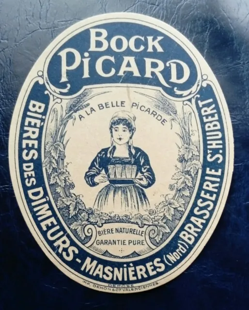 1 Etiquette Biere Bock Picard Brasserie De Manieres Nord