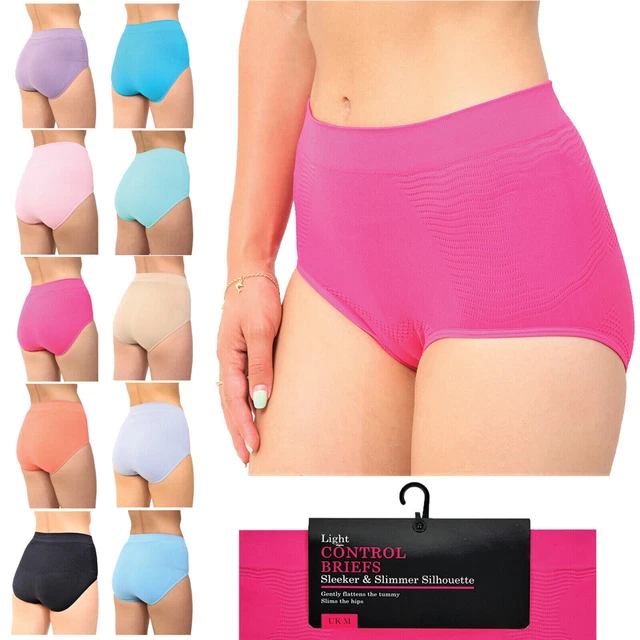 WOMENS BRIEFS LADIES Seamless High Waist Tummy Control Slimming