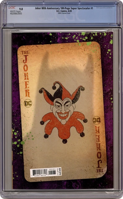 Joker 80th Anniversary 100 Page Super Spectacular 1H Bermejo 2000's CGC 9.8 2020 2