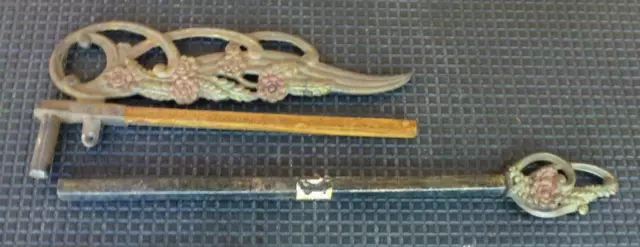 Cast Iron Swing Arm Curtain Rod Holdback tie back hold back victorian a