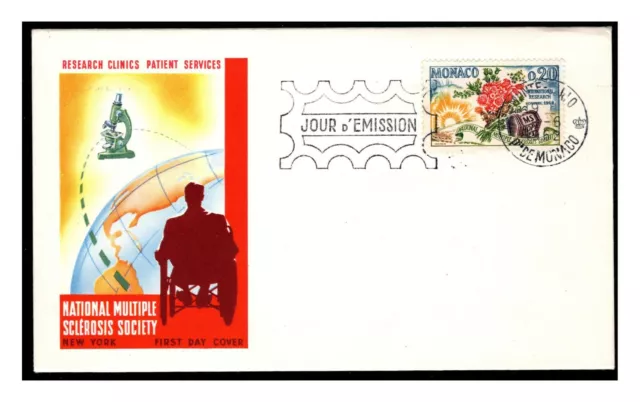 Monaco, Sc#506, 1962, Multiple Sclerosis, FDC, Unaddressed, MEDICAL