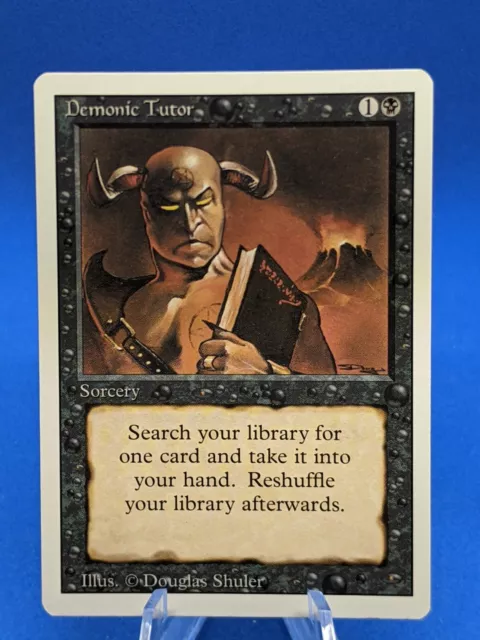 Mtg - Demonic Tutor - Revised * Lightly Played *