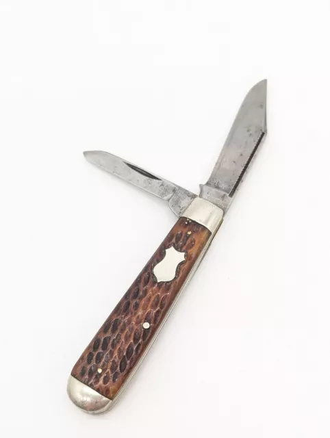 Vintage Electric Cutlery co Walden NY Bone Jack Folding Pocket Knife