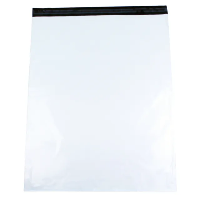 Imballaggio perfetto sacchetti per posta in polietilene bianco lucido 600 x 750 mm confezione da 100