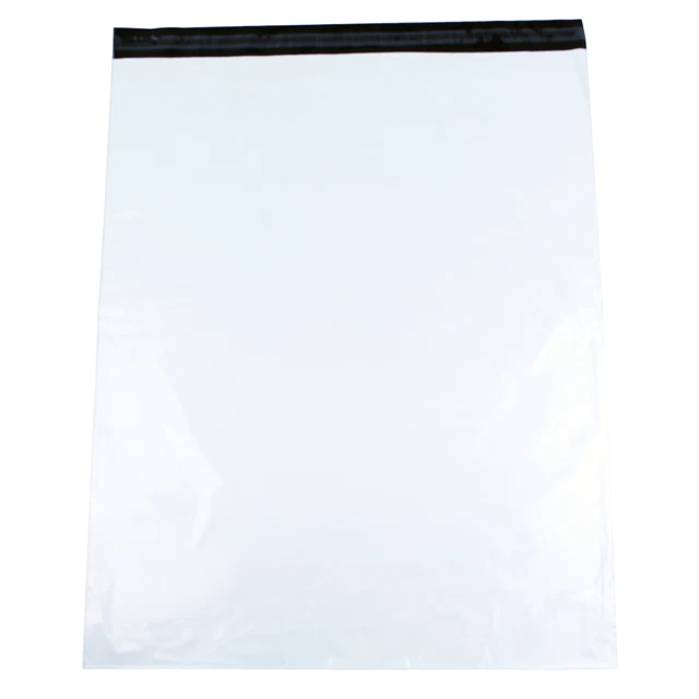 Imballaggio perfetto sacchetti per posta in polietilene bianco lucido 600 x 750 mm confezione da 100