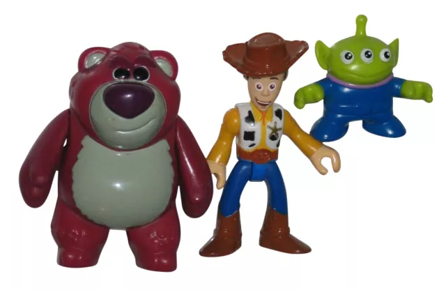 Disney Toy Story Imaginext Figure 3pc Lot - (Lotso / Alien / Woody)