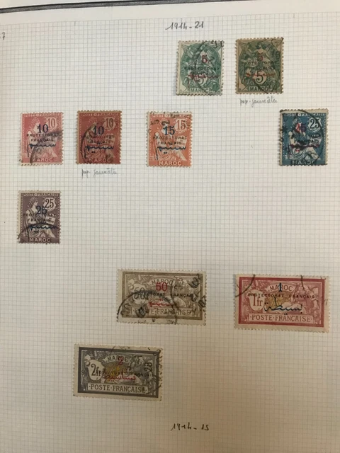 Petites Collection de timbres du Maroc. Classiques et modernes   A Voir !!!