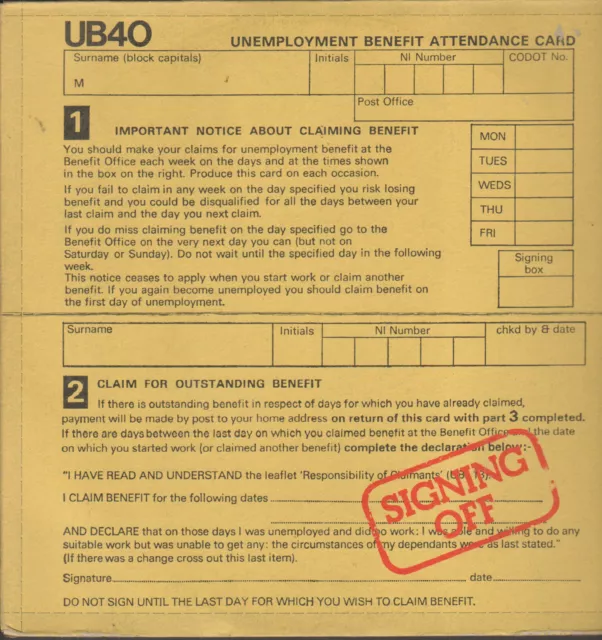 Ub 40-2-Lp- Signing Off - Graduate Rec.-Germany- +Insert- 1980- Mint