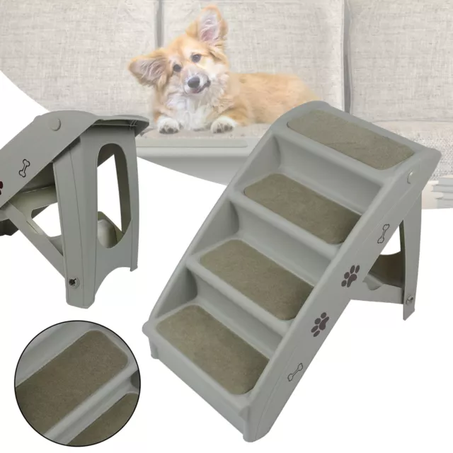 Haustiertreppe Hundetreppe Katzentreppe Tiertreppe Treppenstufen für Auto Couch#