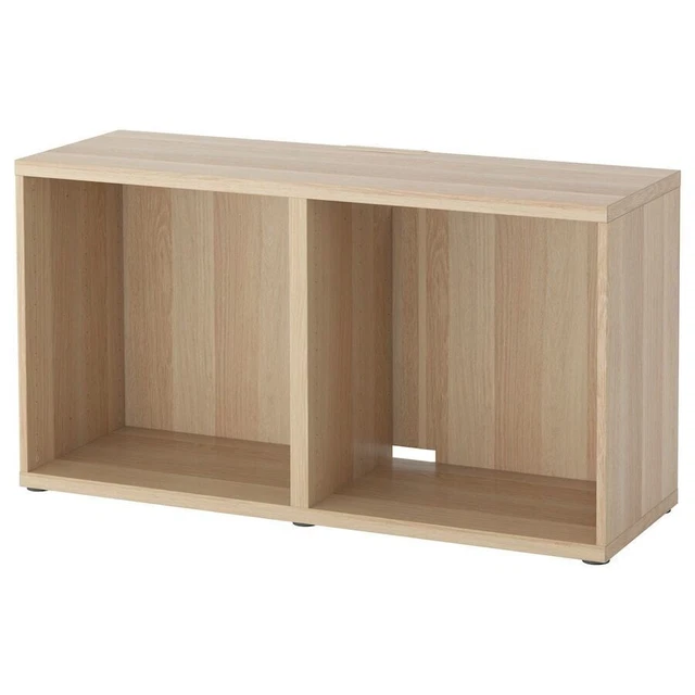 IKEA BESTÅ TV banco blanco manchado efecto roble 120x40x64 cm EMBALAJE PLANO