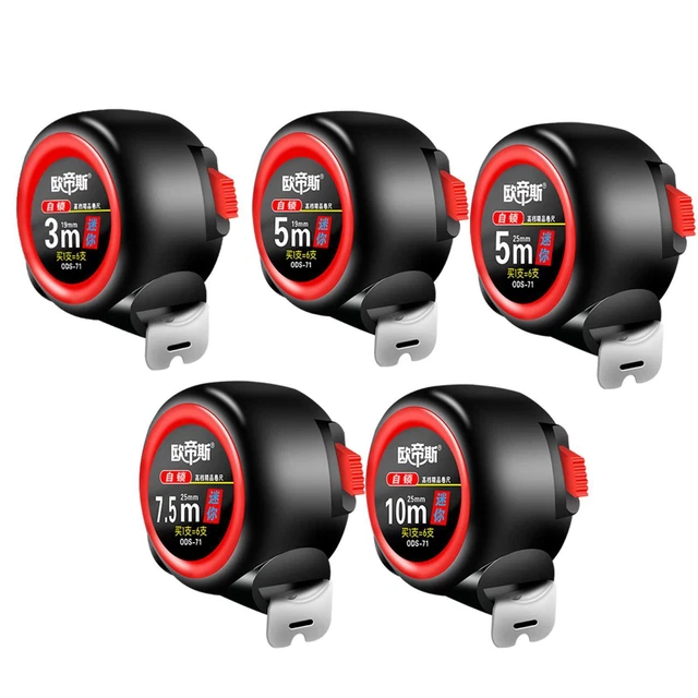 Self-Lock Retractable Tape Measure Ruler Metric Pocket Size Metre Measuring Tool