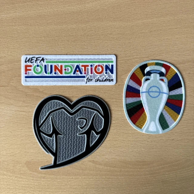 UEFA EURO 2024 Play With Heart & Foundation Patches UK Versand am