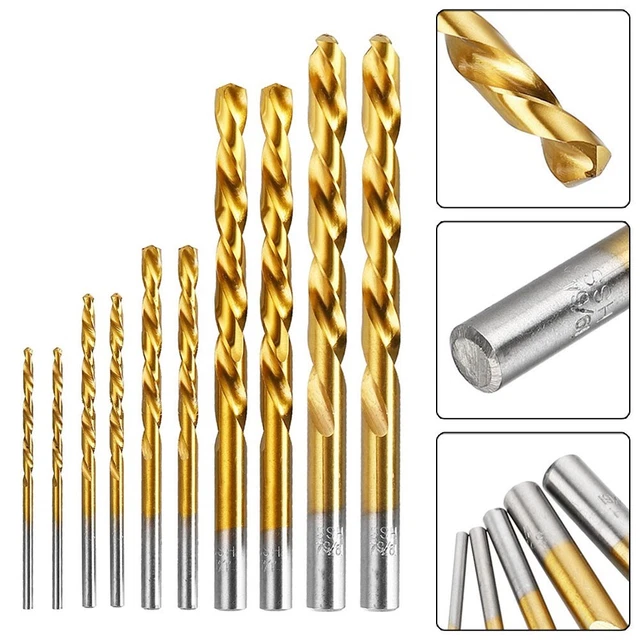 Left Hand Drill Bits Drill Bits Way 10pcs/Set Drilling Gold High‑speed Steel
