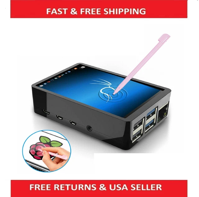3.5" Display Screen Set For Raspberry Pi 4 B TFT Transmissive 6 White LED Touch