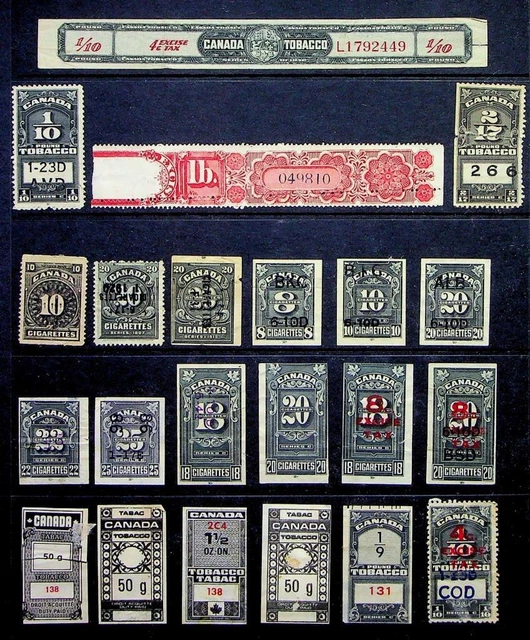 CANADA: Tobacco Tax Revenues - Ex-Old Time Collection - Album Page (68620)