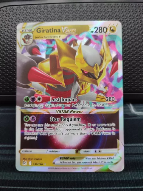 POKEMON GIRATINA V ASTRO 131/196 LOST ORIGIN CARD in Italian