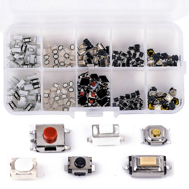 250 pz micro pulsante 10 tipi chiave telecomando SMD SMT interruttore pulsante