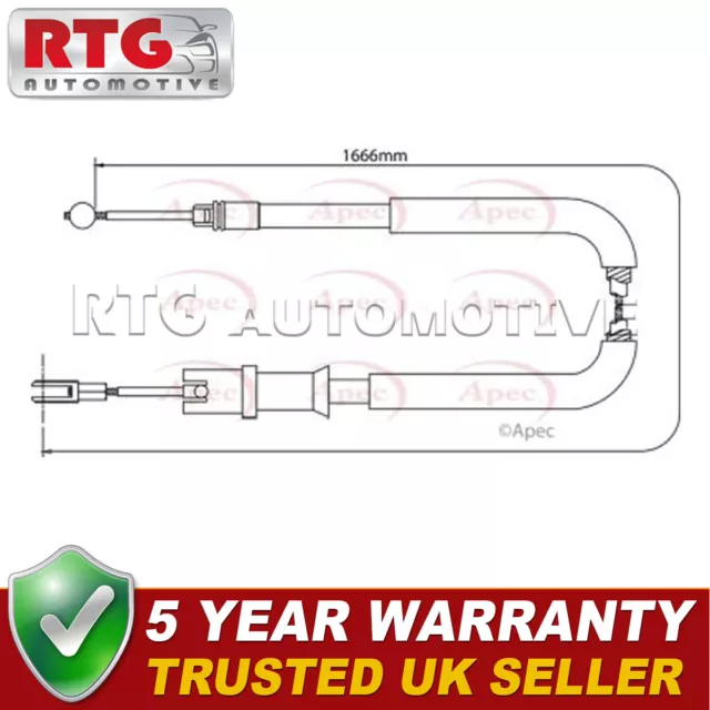 Rear Hand Brake Cable Fits VW Crafter 2006-2016 Mercedes Sprinter 2006-2019