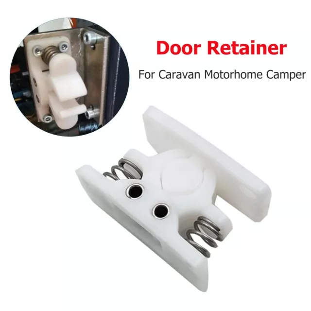 White Door Retainer Catch Locker Door Stop Static Caravan Camper Van Motorhome