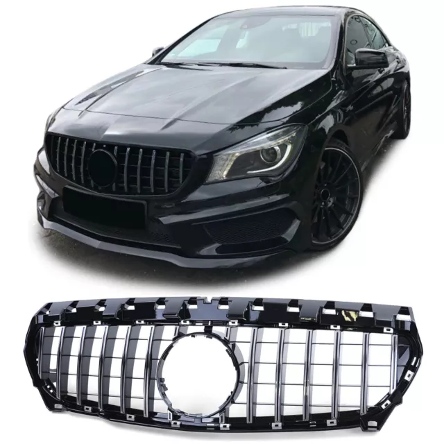 Sport Calandre Noir Brillant Chrome Compatible pour Mercedes Cla C117 2013-2016