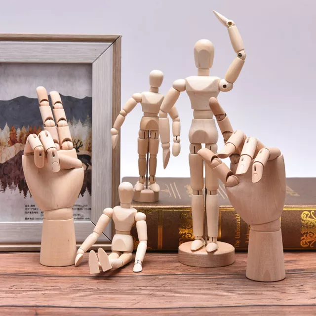 Bewegliche Gliedmaßen aus Holz Menschliche Figur Modell Künstler Skizze DekoO-*d