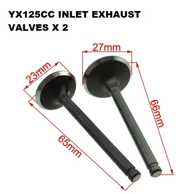 Inlet Exhaust Valves 23mm 27mm Lifan YX 125cc 140cc Engine Pit Dirt Atv  BIKE