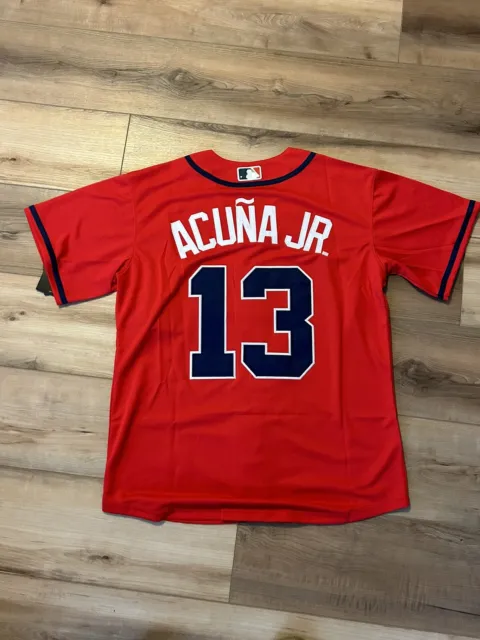 Youth Atlanta Braves Ronald Acuna Jr. Nike White 2022 Gold Program Replica  Player Jersey