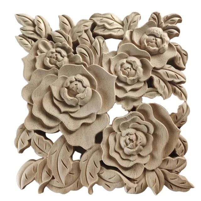 Applique en bois complexe pour ajouter une touche d'élégance aux meubles et au