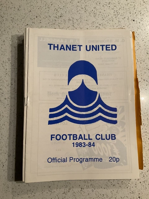 Thanet United v Dover Athletic 23rd Aug 1983 Southern League Cup