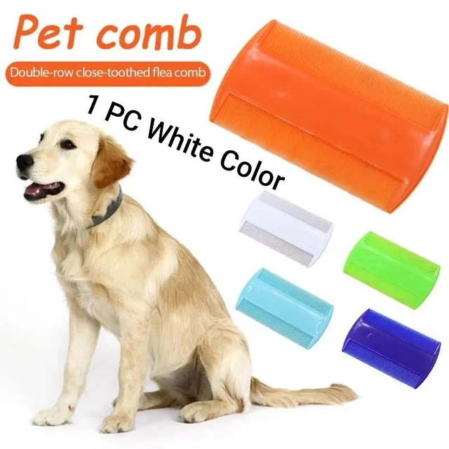Double Sided Nit Fine Tooth Head Lice Hair Combs for Small Dog Cat Flea Plastic 3