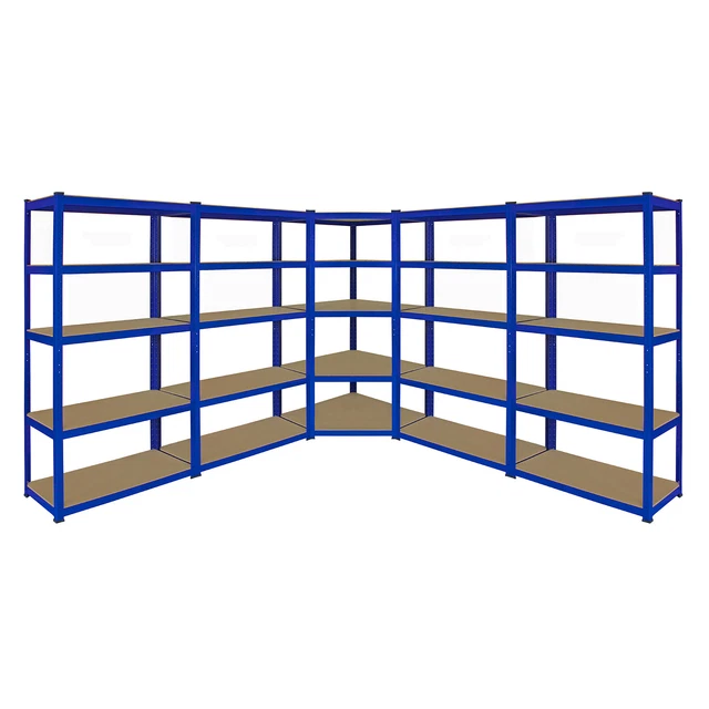 1 x scaffalature per garage con scaffalature angolari 4 x 90 cm ripiani in metallo resistenti