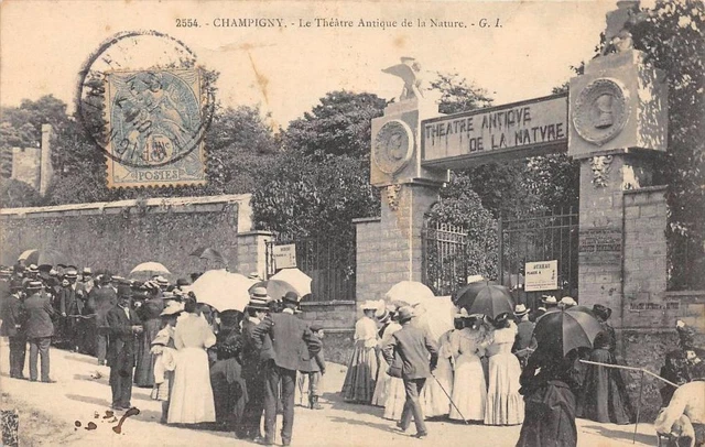 Cpa 94 Champigny Le Theatre Antique De La Nature