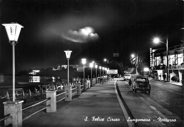 Al13-17E) S Felice Circeo Lungomare Notturno Ristorante Viaggiata Latina