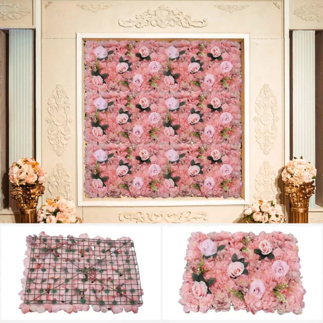 12 pezzi parete floreale artificiale parete rosa matrimonio sfondo decorazione rosa 40 x 60 cm