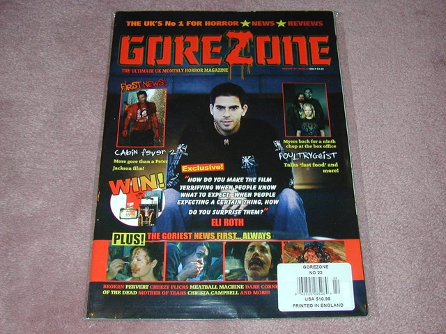 GOREZONE magazine U.K. # 22, Eli Roth, Cabin Fever, Gore Zone