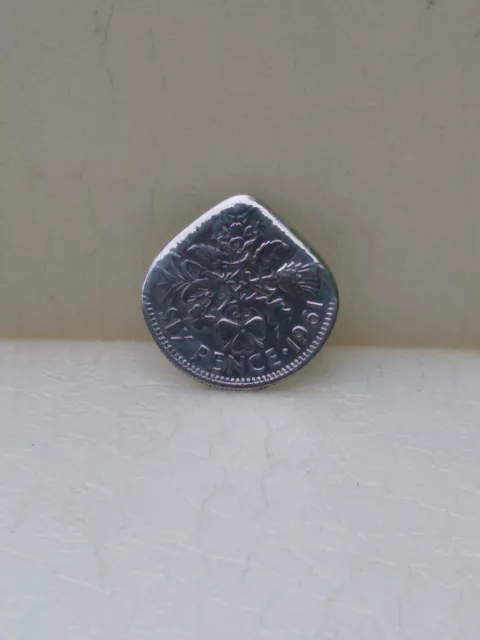 Genuine 1961 UK  Sixpence Coin Pick Electric Acoustic Guitar.*BRIAN MAY.*QUEEN*