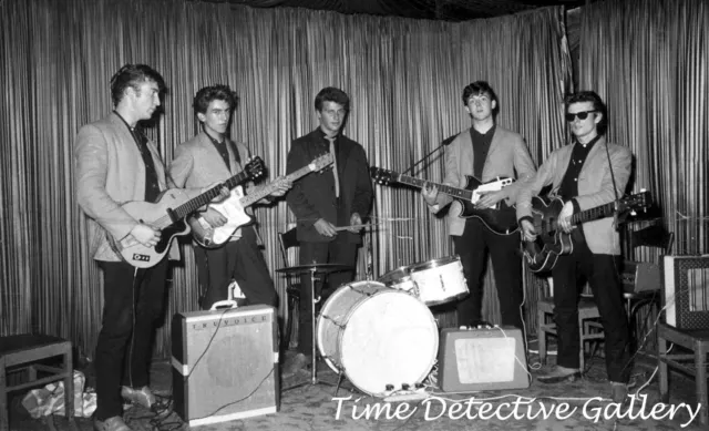 The Beatles at The Indra Club, St. Pauli, Hamburg, Germany-Vintage  Photo Print