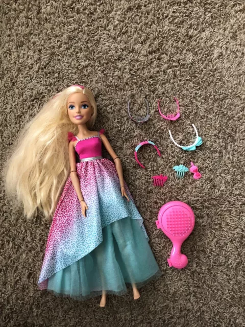 Gorgeous￼ Mattel Barbie Endless Hair Kingdom Dreamtopia 17" Doll Brush Accessory